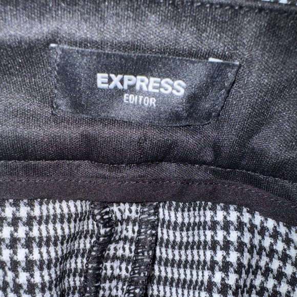 NWT Express Women's Black and White Plaid Pants - Picture 6 of 11